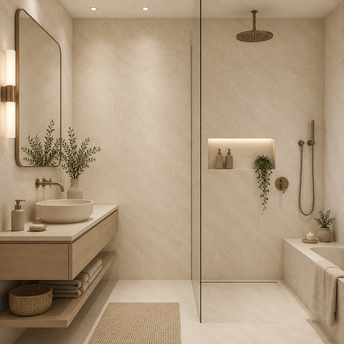 Selbstklebende Tapete Badezimmer