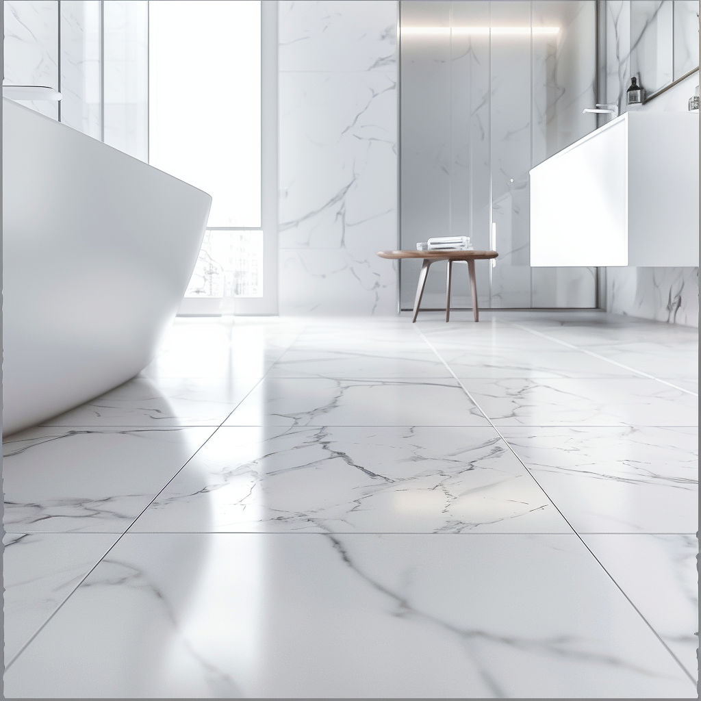 Selbstklebende Bodenfliesen - Intense Calacatta White - 30,5 x 30,5 cm