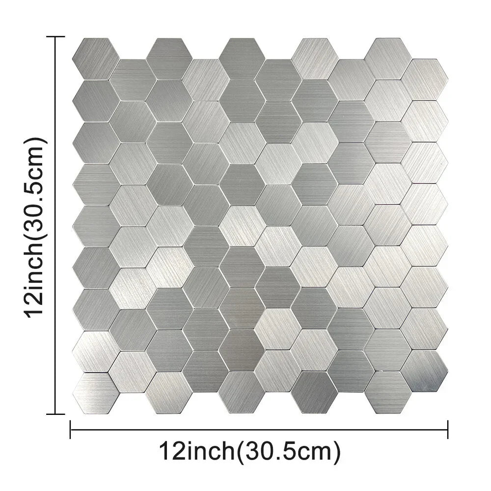 Selbstklebende Fliesen - Hexagon Silver - 29,1 x 28,6 cm - Bild 5