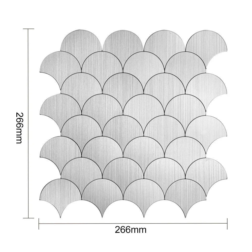 Selbstklebende Fliesen - Shells Silver - 26,6 x 26,6 cm - Bild 5