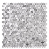 Selbstklebende Fliesen - Hexagon Mini Silver - 30,8 x 29,8 cm