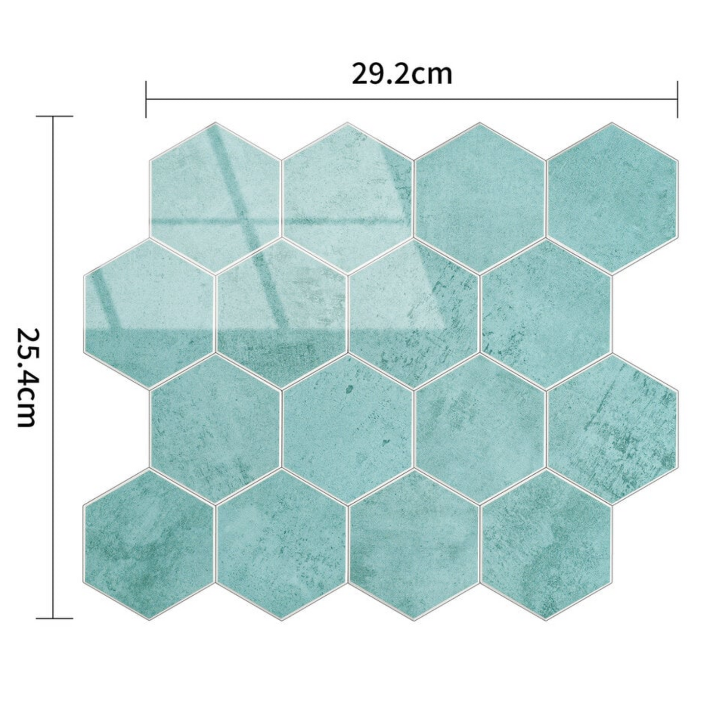 Selbstklebende Fliesen - Hexagon Ocean Blue - 29,2 x 25,4 cm - Bild 4