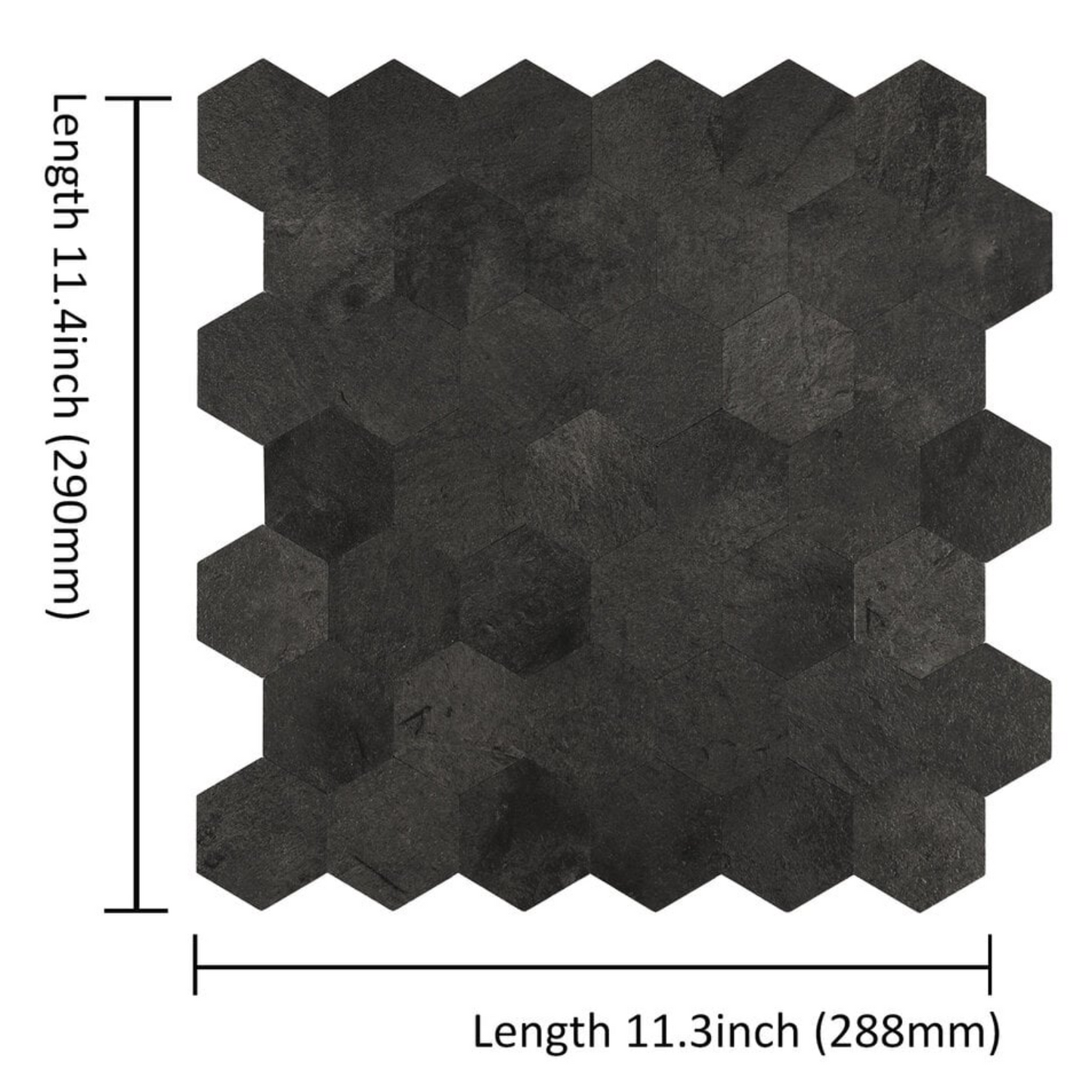Selbstklebende Fliesen - Hexagon Antraciet - 29 x 28,8 cm - Bild 6