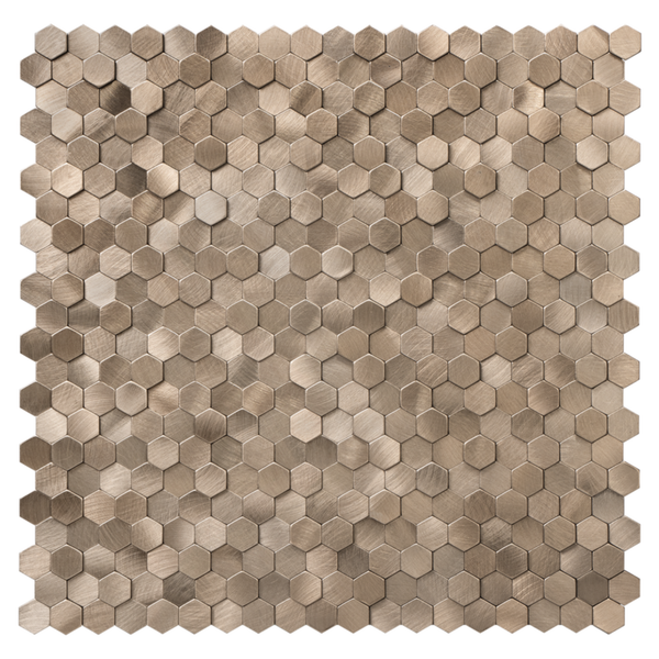 Selbstklebende Fliesen - Hexagon Mini Bronze - 30,8 x 29,8 cm