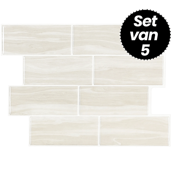 Klebefliesen – Casablanca Beige - 29,4 x 21,2 cm - 5er-Set