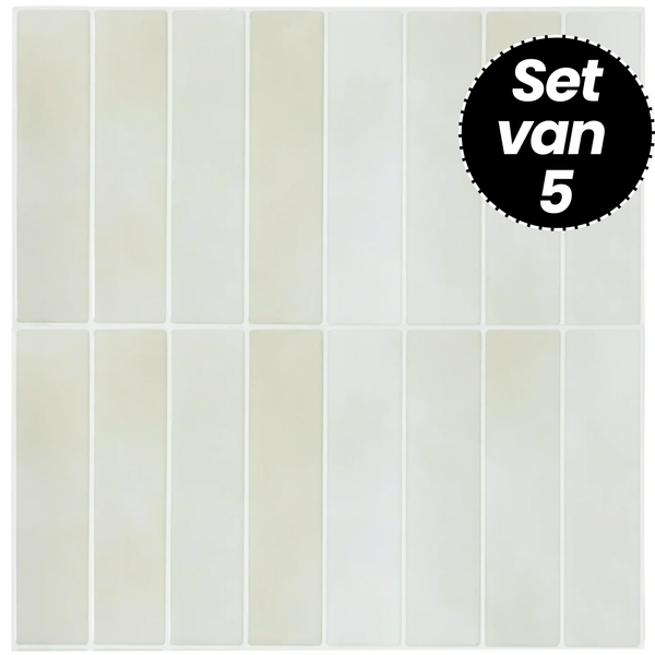 Klebefliesen – Santorini Beige - 30,5 x 30,5 cm - 5er-Set