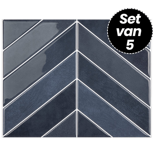 Klebefliesen – Monaco Visgraat - 29 cm x 22,9 cm - 5er-Set