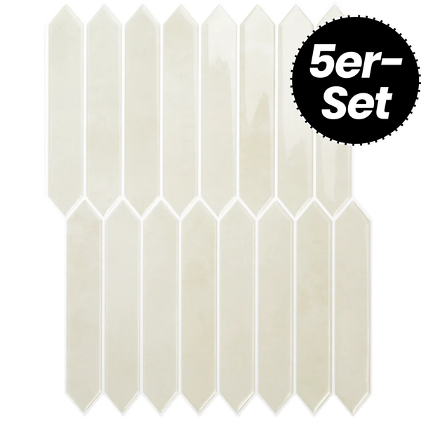 Klebefliesen – Soft Ivory - 29 x 22,8 cm - 5er-Set