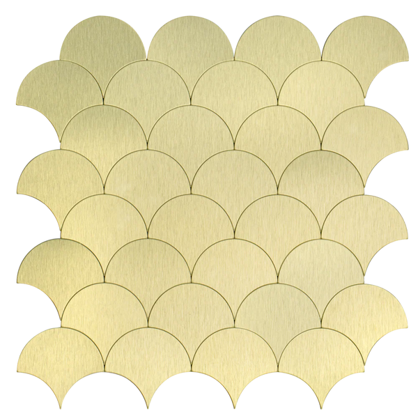 Selbstklebende Fliesen - Shells Gold - 26,6 x 26,6 cm