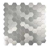 Selbstklebende Fliesen - Hexagon Silver - 29,1 x 28,6 cm