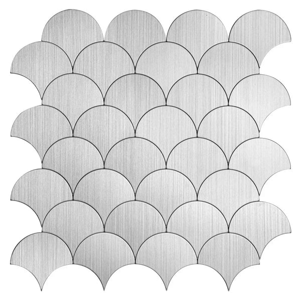 Selbstklebende Fliesen - Shells Silver - 26,6 x 26,6 cm