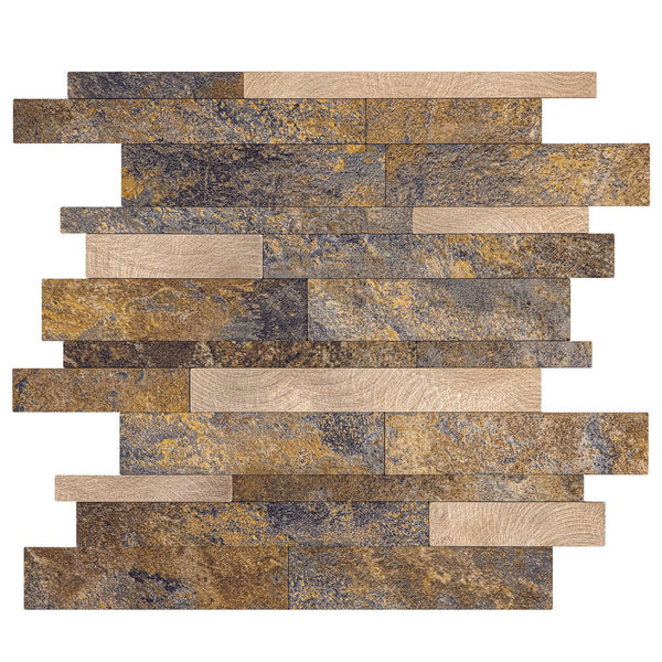 Selbstklebende Fliesen - Rectangle Copper - 29,1 x 28,6 cm