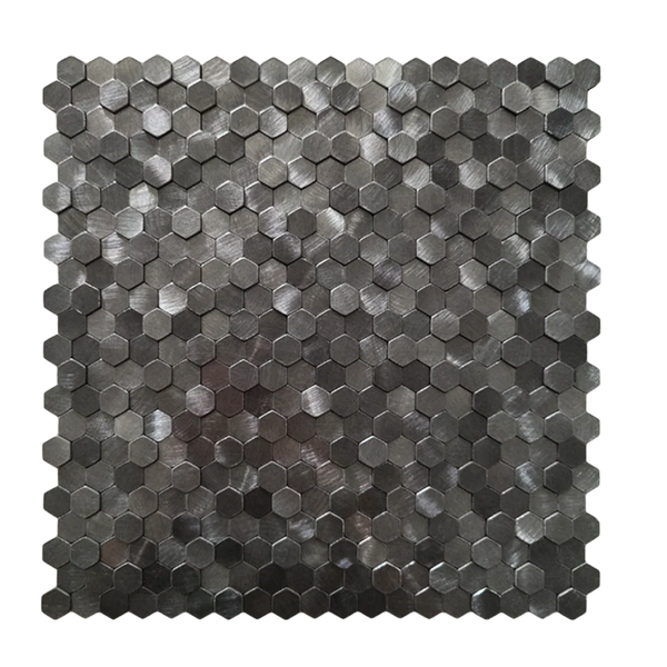 Selbstklebende Fliesen - Hexagon Mini Black - 30,6 x 30,7 cm