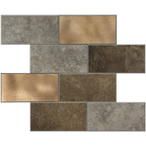 Selbstklebende Fliesen - Bricked Grey -  30,5 x 30,5 cm