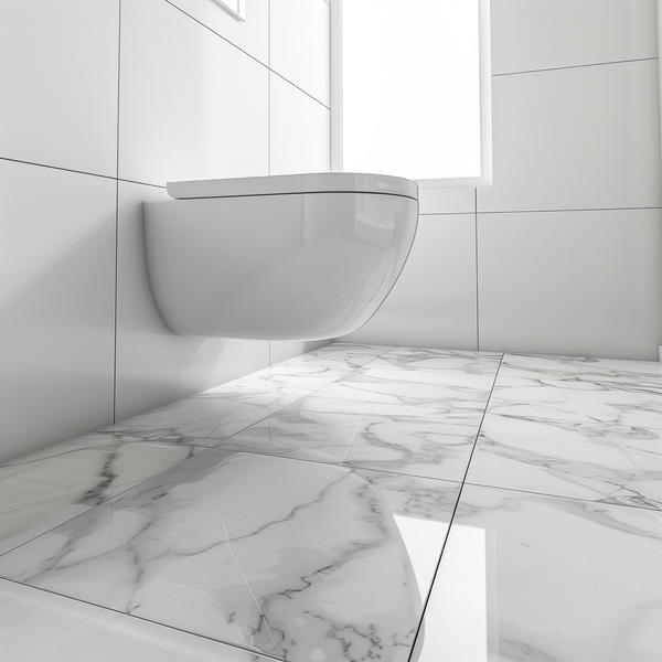 Selbstklebende Bodenfliesen - Intense Calacatta White - 30,5 x 30,5 cm