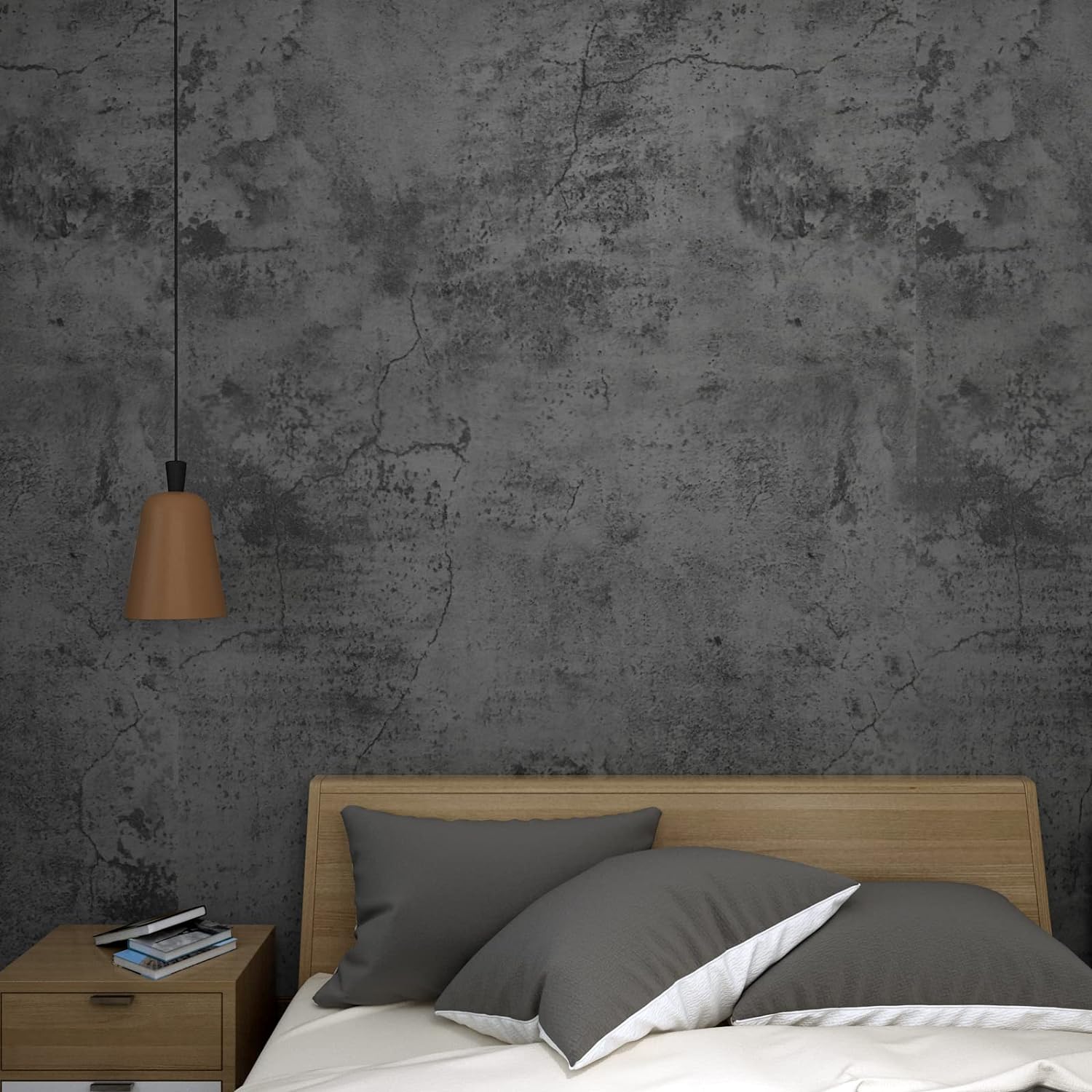 Selbstklebende Tapete - Dark Concrete - 60 cm x 10 m - Bild 3