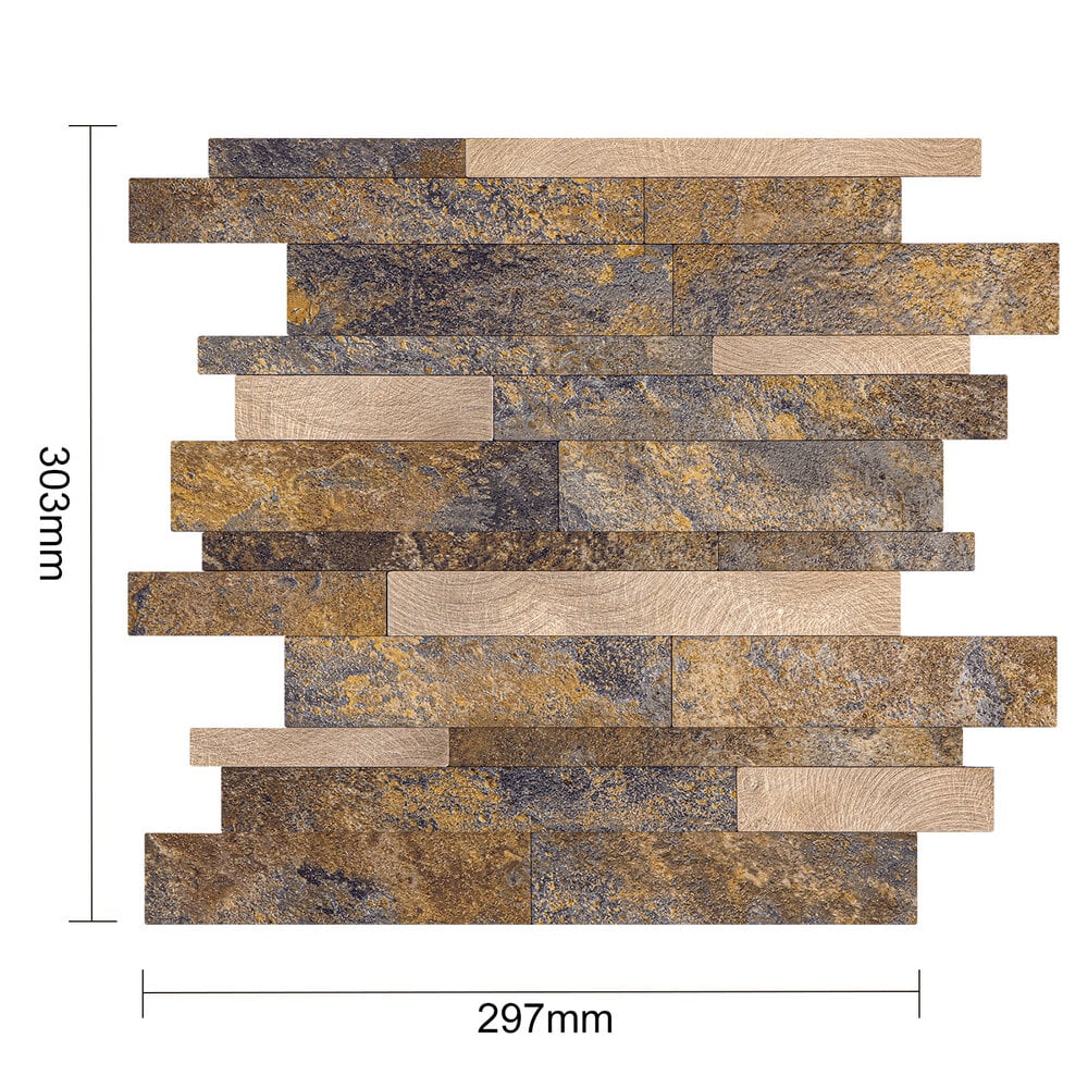 Selbstklebende Fliesen - Rectangle Copper - 29,1 x 28,6 cm - Bild 3