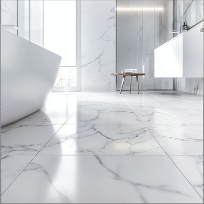 Selbstklebende Bodenfliesen - Intense Calacatta White - 30,5 x 30,5 cm
