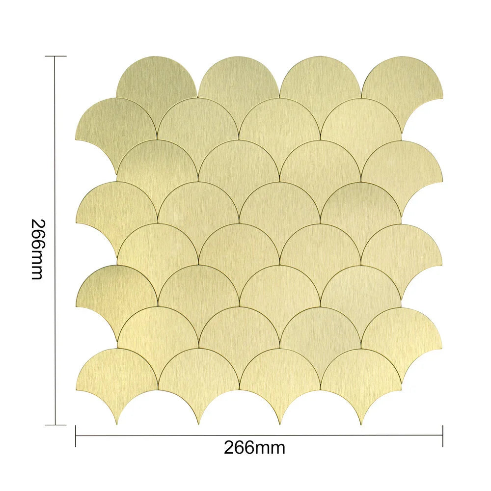 Selbstklebende Fliesen - Shells Gold - 26,6 x 26,6 cm - Bild 4