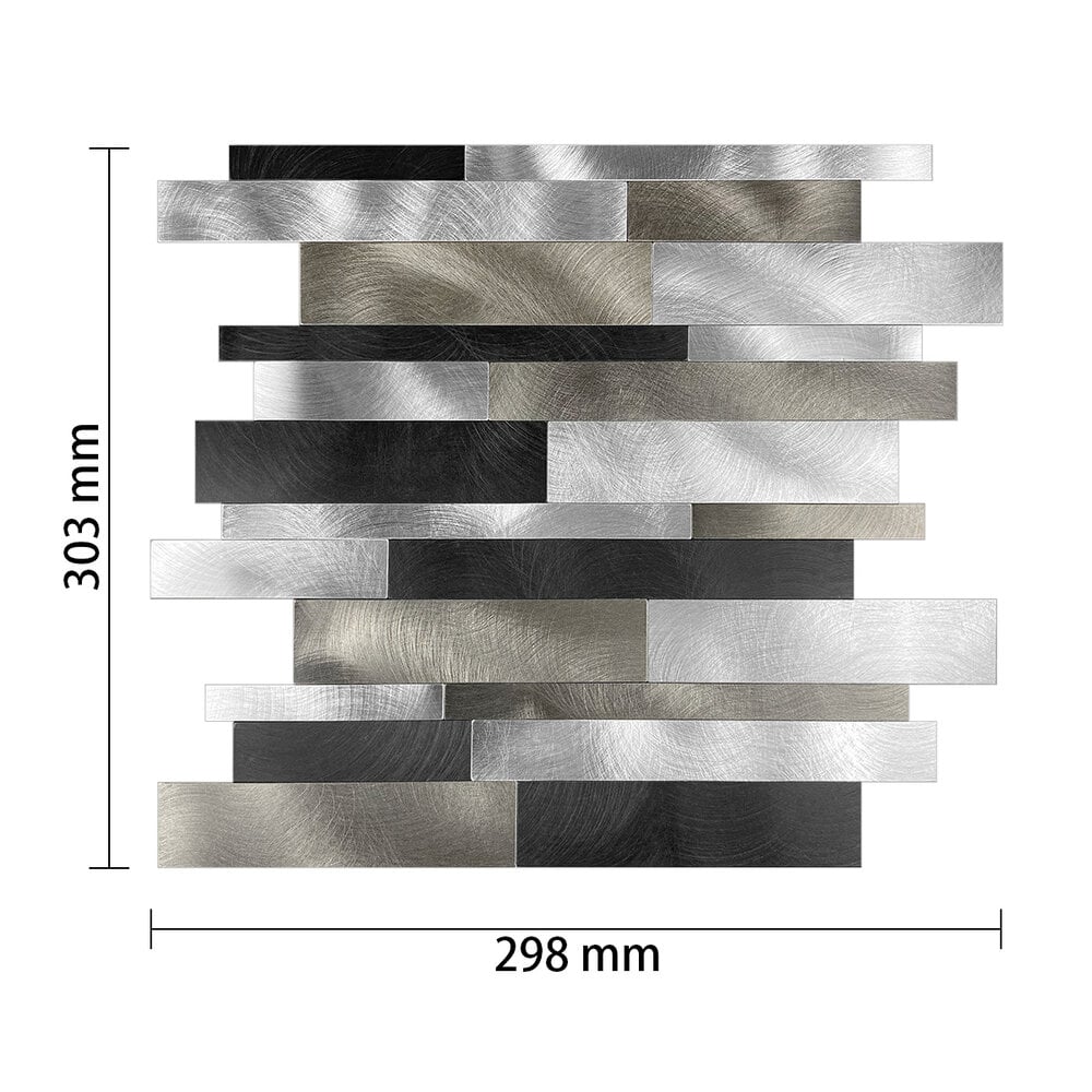 Selbstklebende Fliesen - Rectangle Silver - 30,3 x 29,8 cm - Bild 4