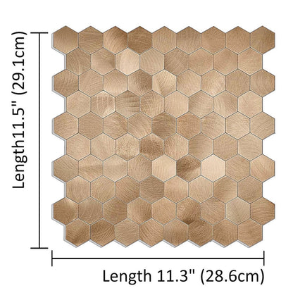 Selbstklebende Fliesen - Hexagon Bronze - 29,1 x 28,6 cm - Bild 4