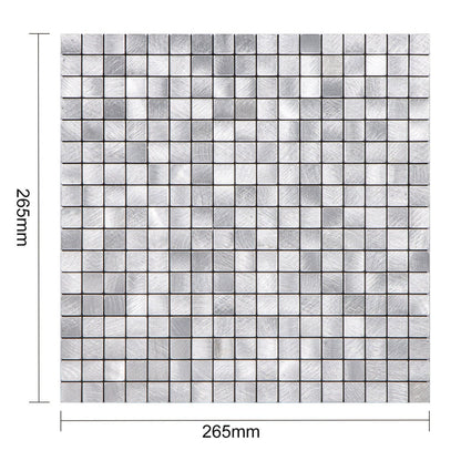Selbstklebende Fliesen - Squares Silver - 26,5 x 26,5 cm - Bild 5
