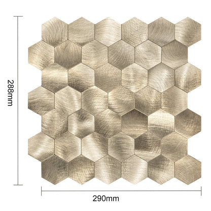 Selbstklebende Fliesen - Hexagon Gold -  29 x 28,8 cm - Bild 6