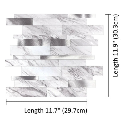 Selbstklebende Fliesen - Rectangle White Marmer - 30,3 x 29,8 cm - Bild 5