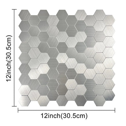 Selbstklebende Fliesen - Hexagon Silver - 29,1 x 28,6 cm - Bild 5