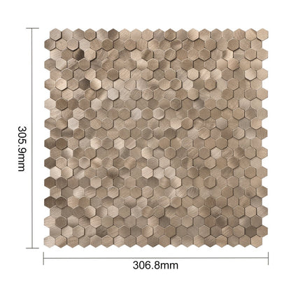 Selbstklebende Fliesen - Hexagon Mini Bronze - 30,8 x 29,8 cm - Bild 5
