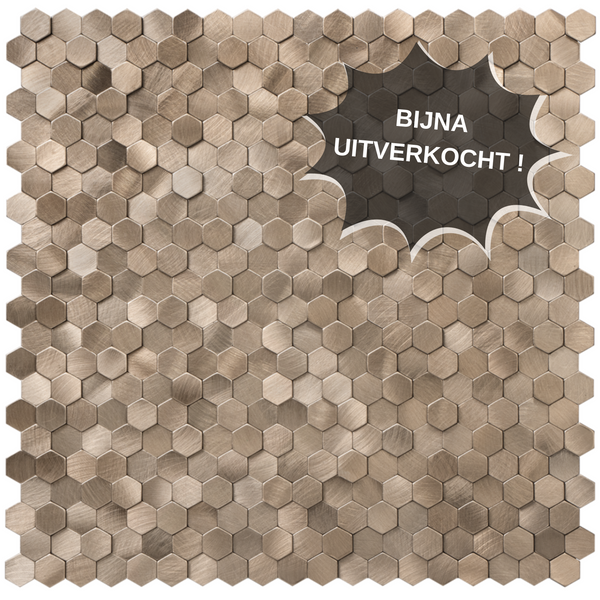 Selbstklebende Fliesen - Hexagon Mini Bronze - 30,8 x 29,8 cm