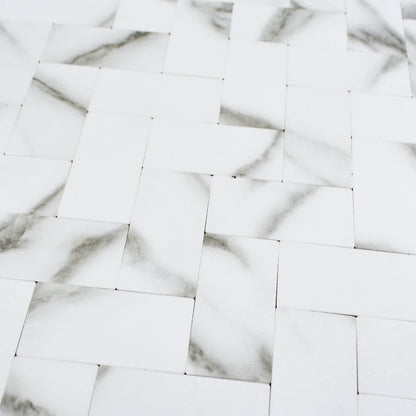 Selbstklebende Fliesen - Visgraat White Marmer -  28,5 x 28,3 cm - Bild 4