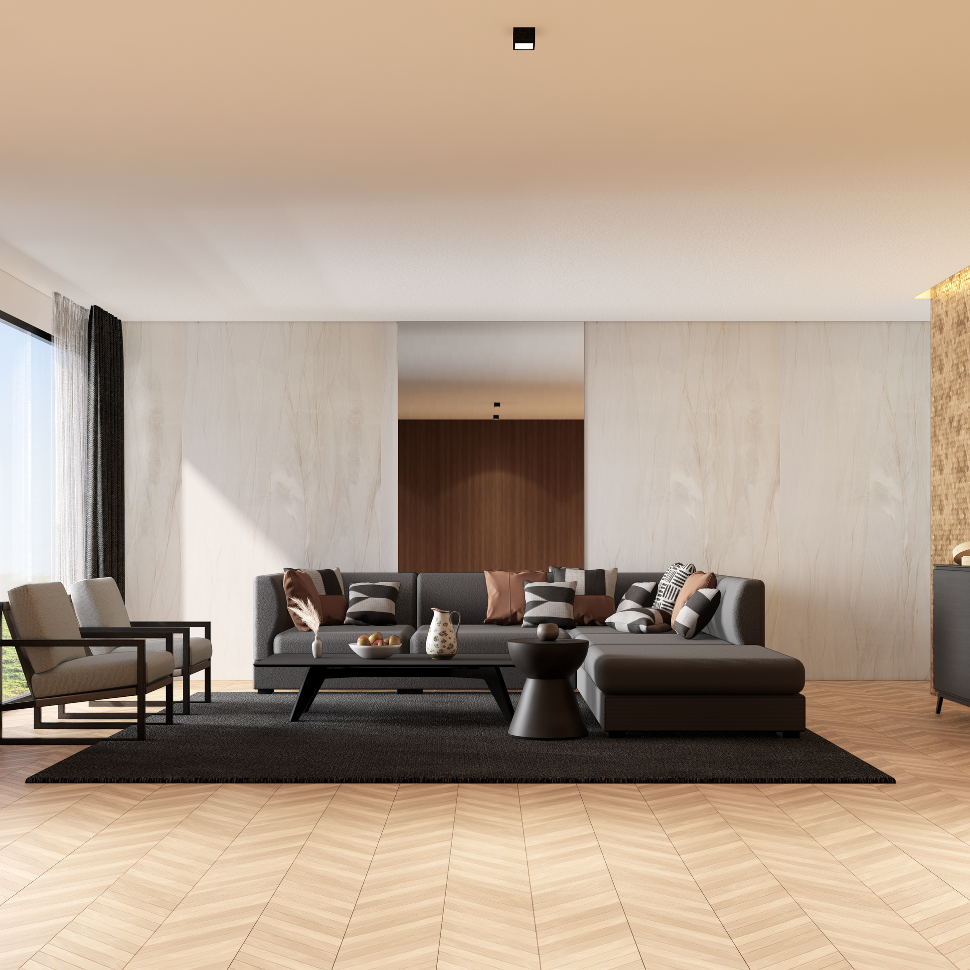 Selbstklebende Tapete - Sahara Beige - 60 cm x 10 m - Bild 4