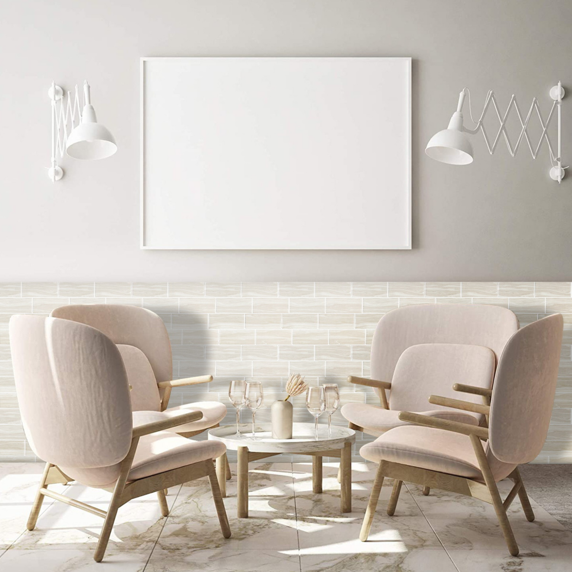 Klebefliesen – Casablanca Beige - 29,4 x 21,2 cm - 5er-Set - Bild 2