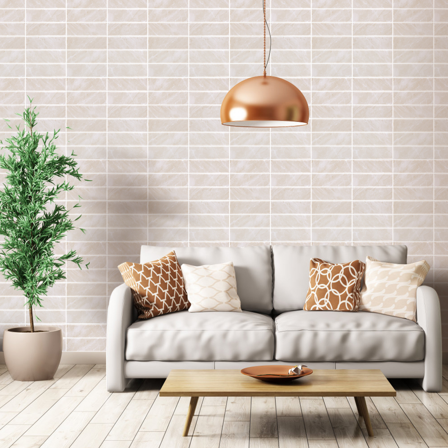 Klebefliesen – Cairo Beige - 30,5 x 30,5 cm - 5er-Set - Bild 5