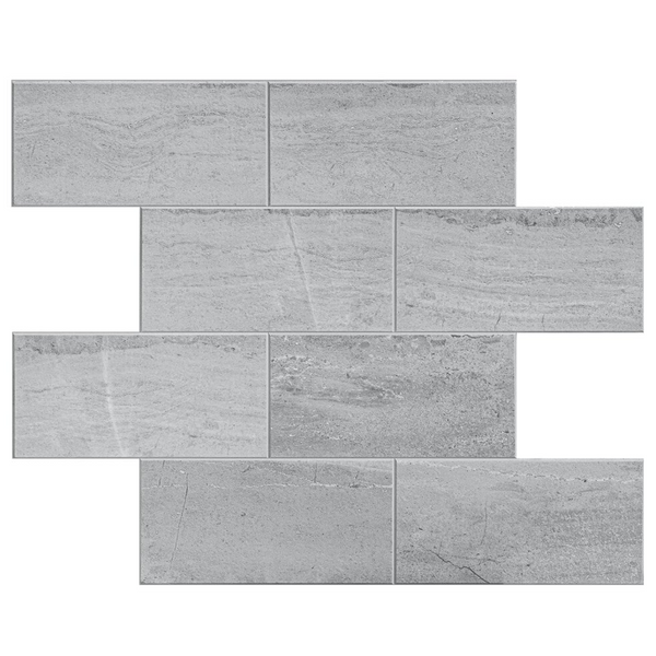 Selbstklebende Fliesen - Bricked Light Grey - 30,5 x 30,5 cm