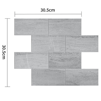 Selbstklebende Fliesen - Bricked Light Grey - 30,5 x 30,5 cm - Bild 3