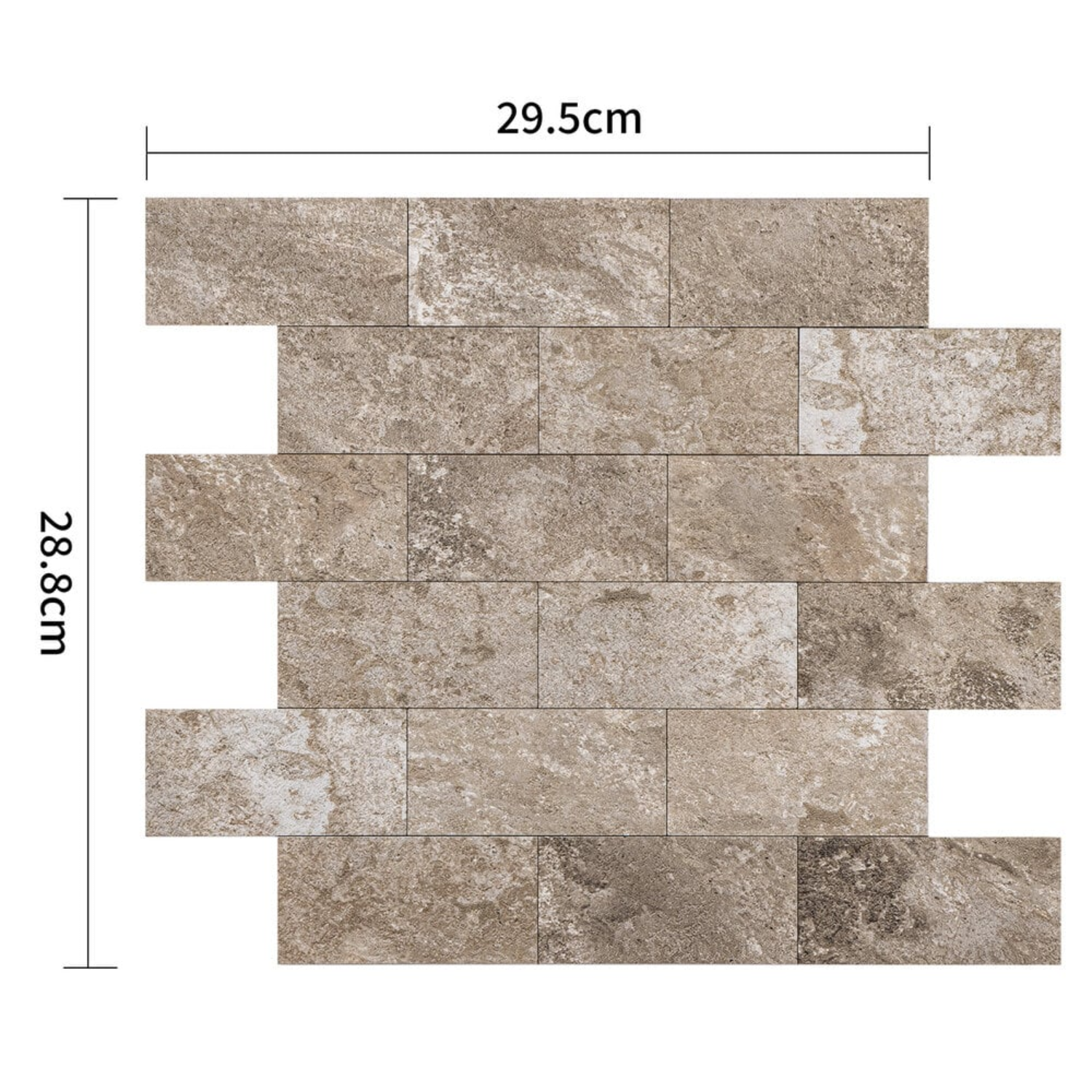 Selbstklebende Fliesen - Bricked Taupe - 29,5 x 28,8 cm - Bild 4