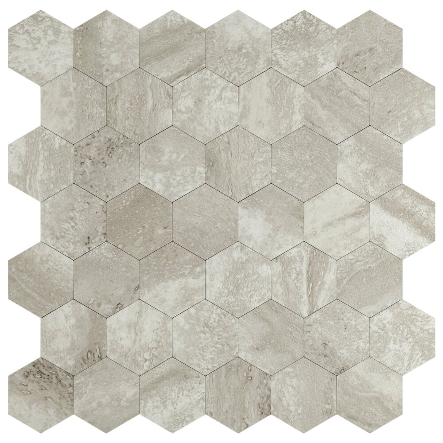 Selbstklebende Fliesen - Hexagon Taupe Stone - 29 x 28,8 cm