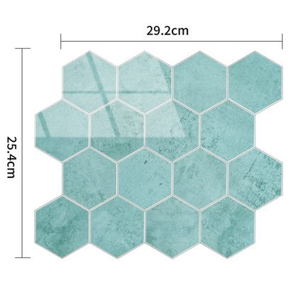 Selbstklebende Fliesen - Hexagon Ocean Blue - 29,2 x 25,4 cm - Bild 4