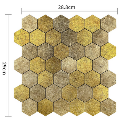 Selbstklebende Fliesen - Hexagon Honey Stone - 29 x 28,8 cm - Bild 5