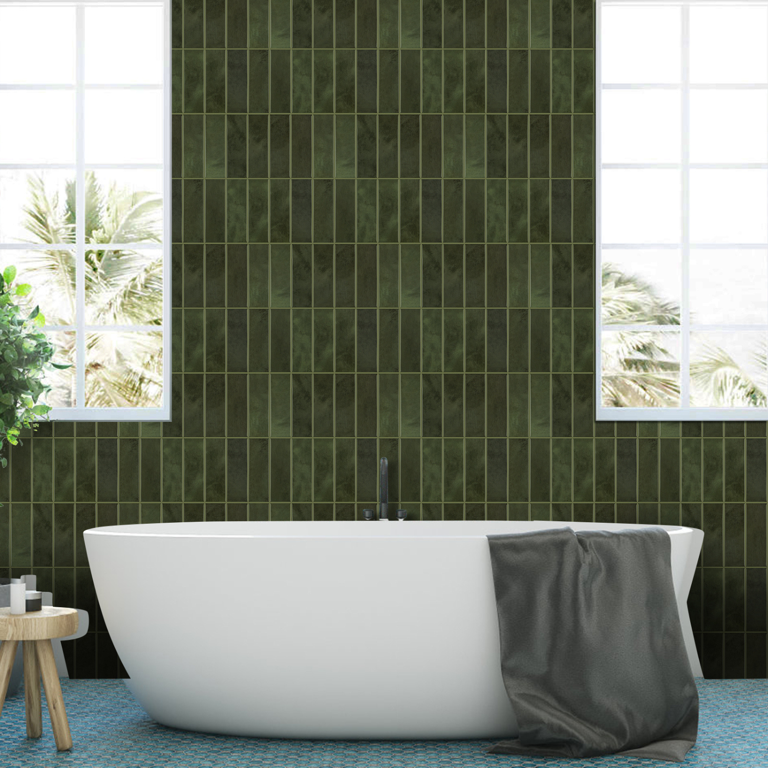 Klebefliesen – Moroccan Green - 30,5 x 30,5 cm - 5er-Set - Bild 3