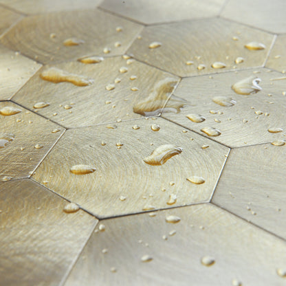 Selbstklebende Fliesen - Hexagon Gold -  29 x 28,8 cm - Bild 5