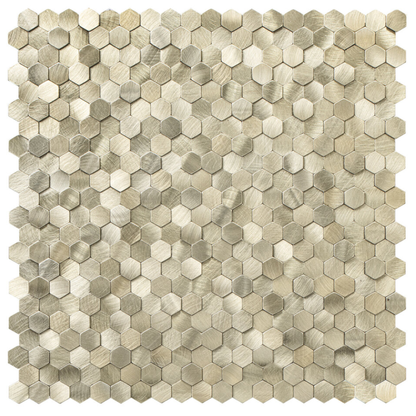 Selbstklebende Fliesen - Hexagon Mini Gold - 30,8 x 29,8 cm