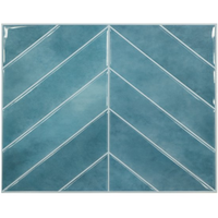Klebefliesen-Muster - Ocean Blue Visgraat
