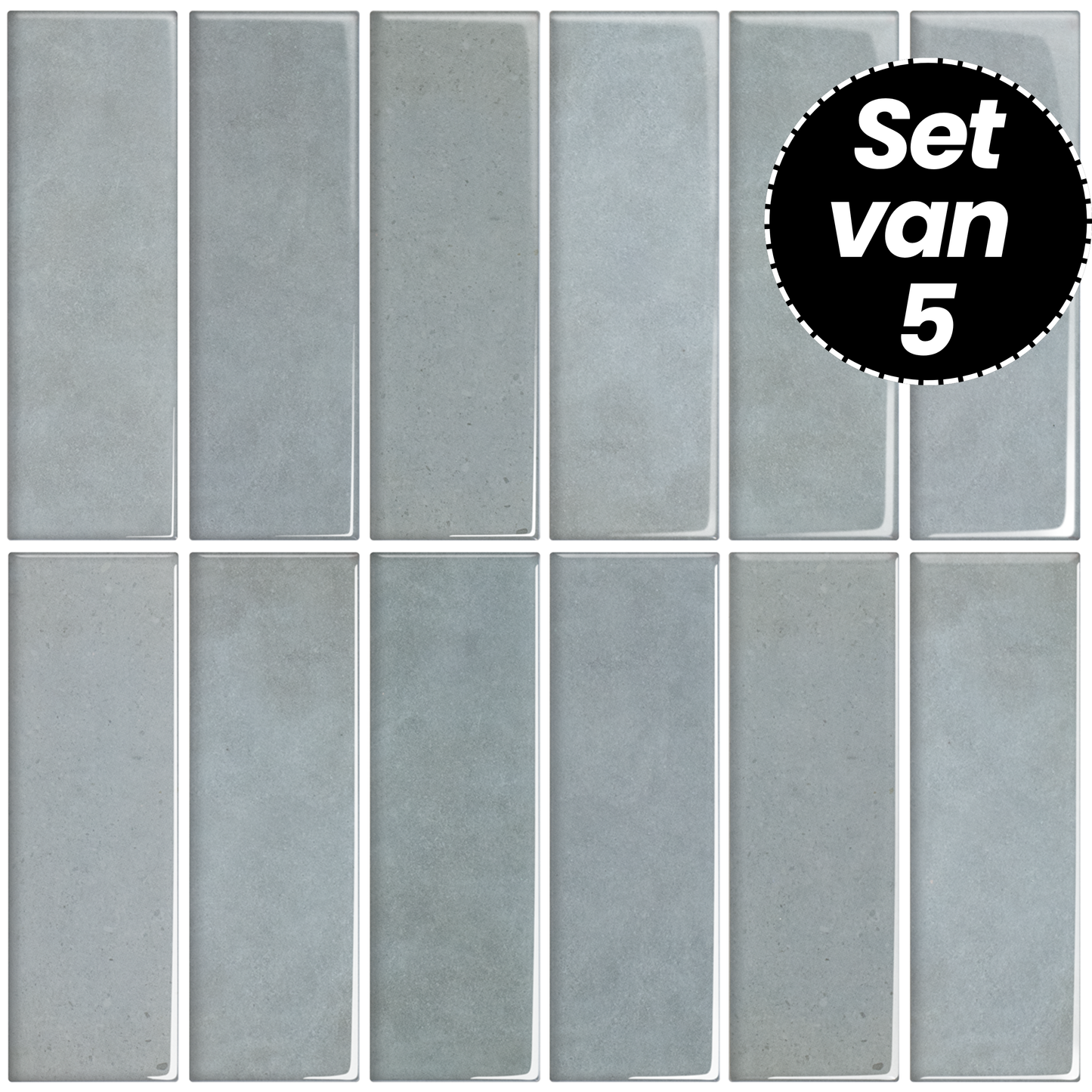 Klebefliesen – Kotor Blue - 30,5 x 30,5 cm - 5er-Set