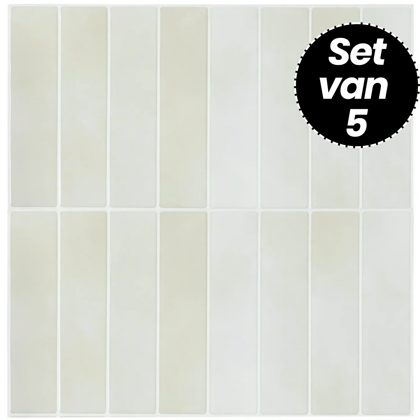 Klebefliesen – Santorini Beige - 30,5 x 30,5 cm - 5er-Set