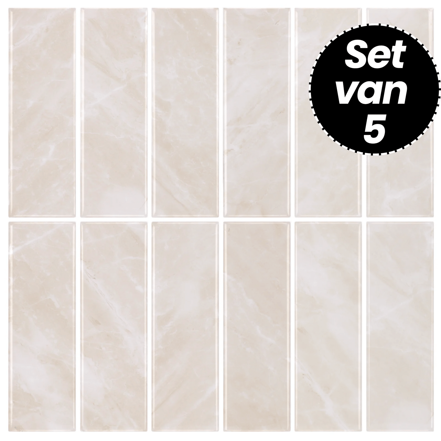 Klebefliesen – Cairo Beige - 30,5 x 30,5 cm - 5er-Set