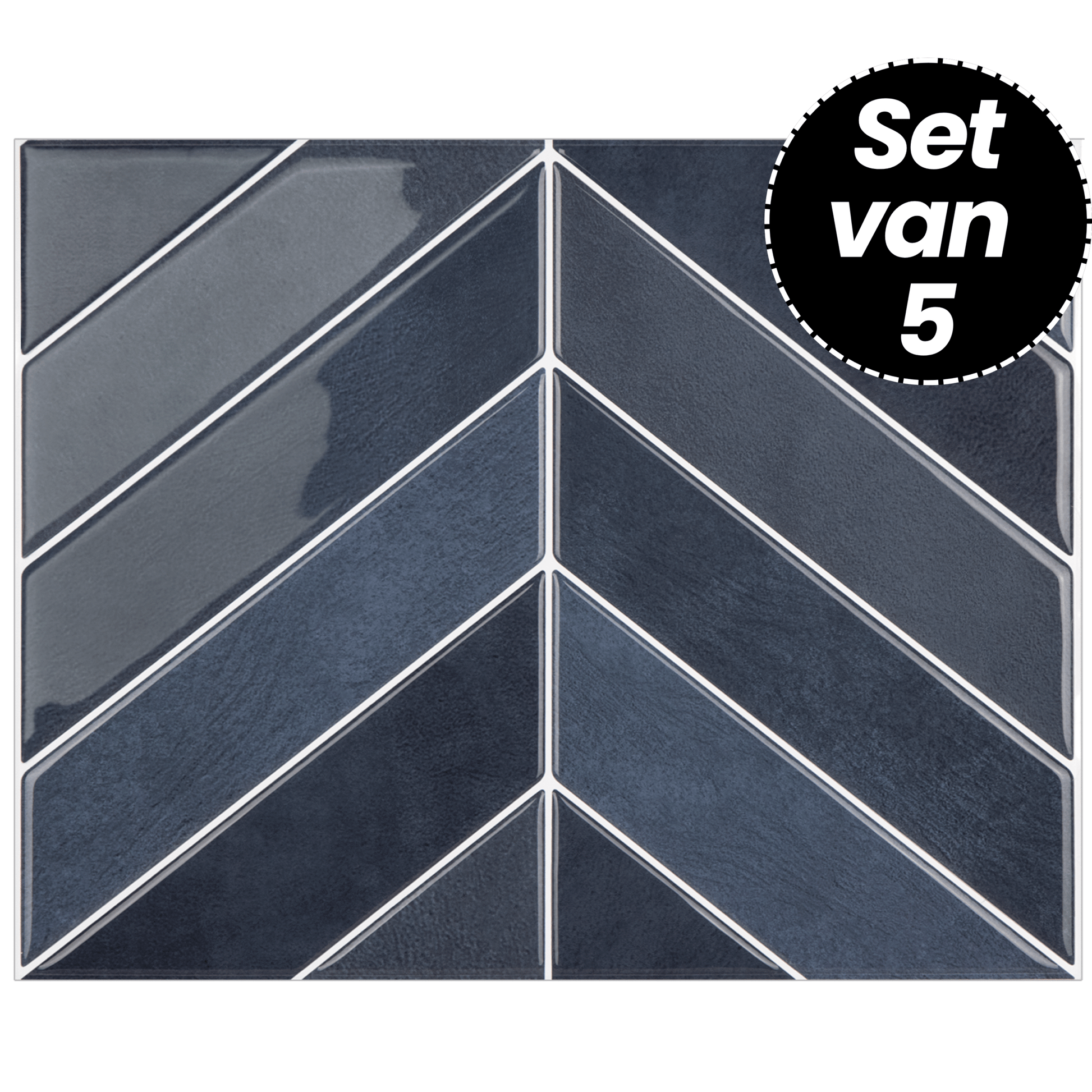 Klebefliesen – Monaco Visgraat - 29 cm x 22,9 cm - 5er-Set