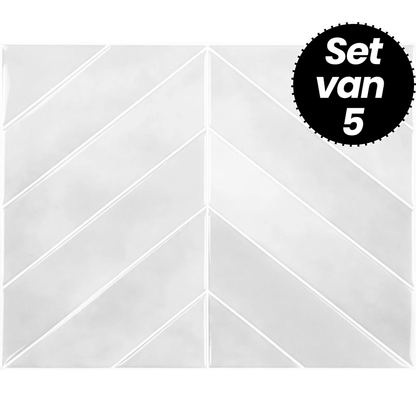 Klebefliesen – Glasgow Visgraat - 29 cm x 22,9 cm - 5er-Set